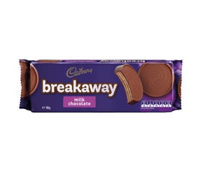 Cadbury Breakaway Milk Chocolate biscuits 180g
