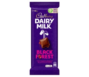 Cadbury Dairy Milk Black Forest milk chocolate block 180g